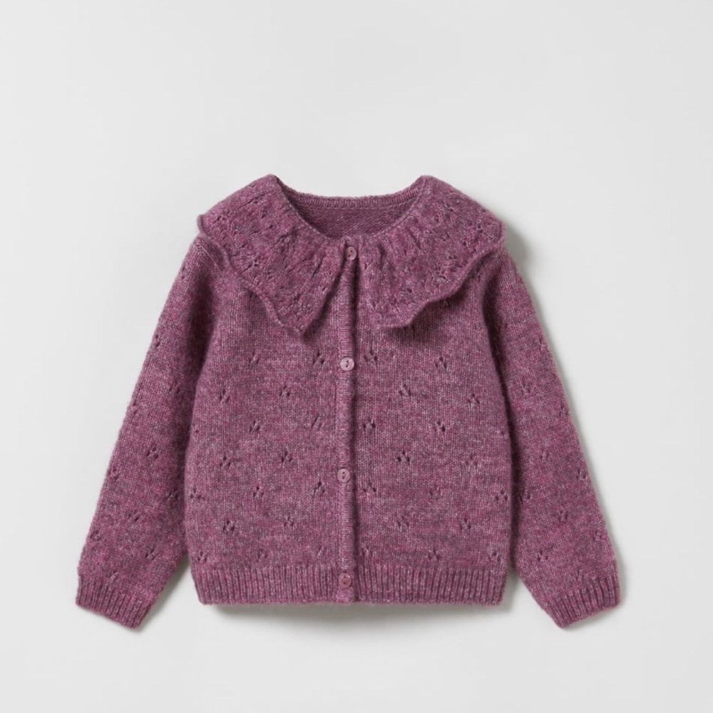 Open knit cardigan